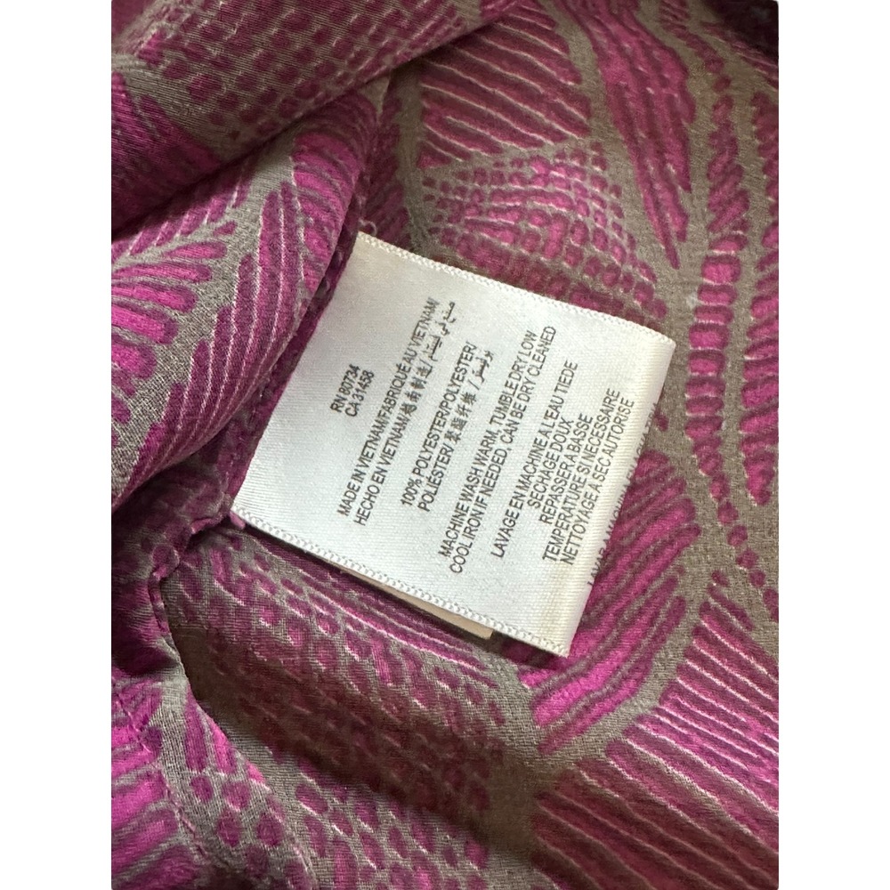 BCBG Generation Purple Blouse Ruffle Details Semi Sheer Women's Medium - Picture 4 of 5